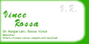 vince rossa business card